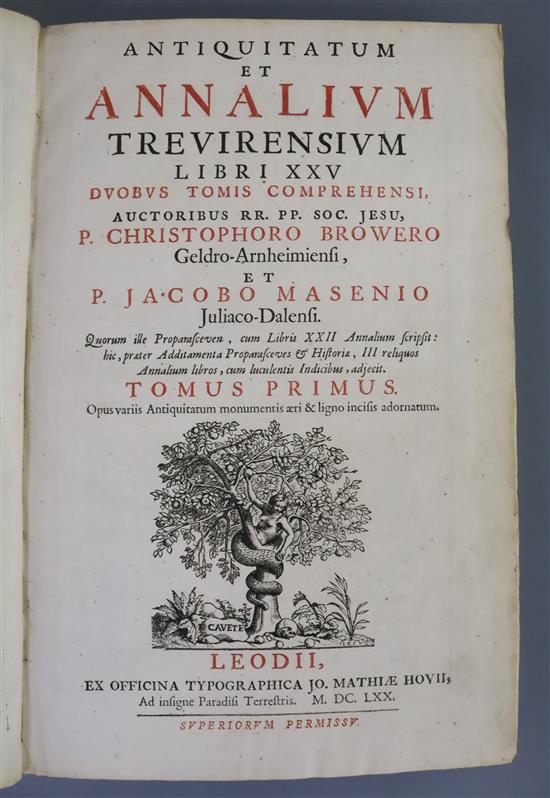 Brouwer, Christoph - Antiquitatum et annalium Trevirensium libri XXV duobus tomis comprehensi.